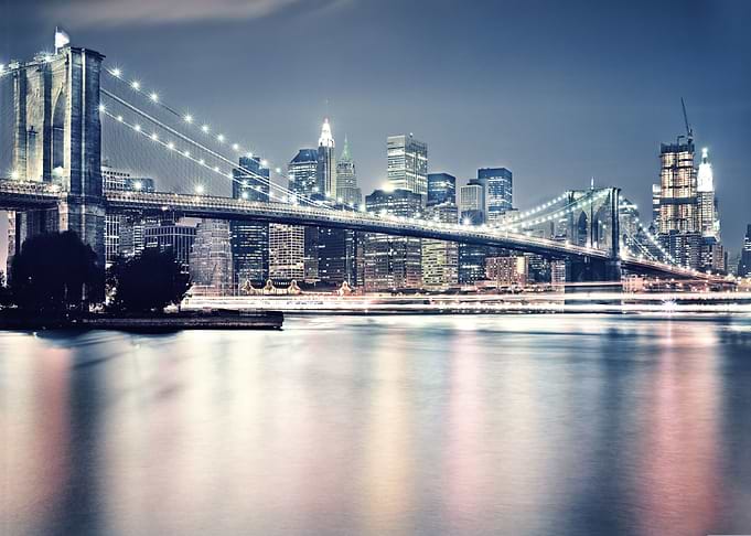 New York City Night Bridge