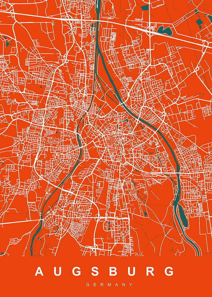 AUGSBURG City Map Germany