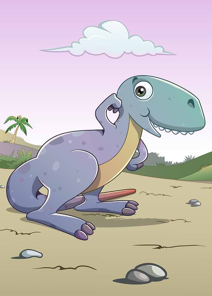 Cute smiling Tyrannosaurus