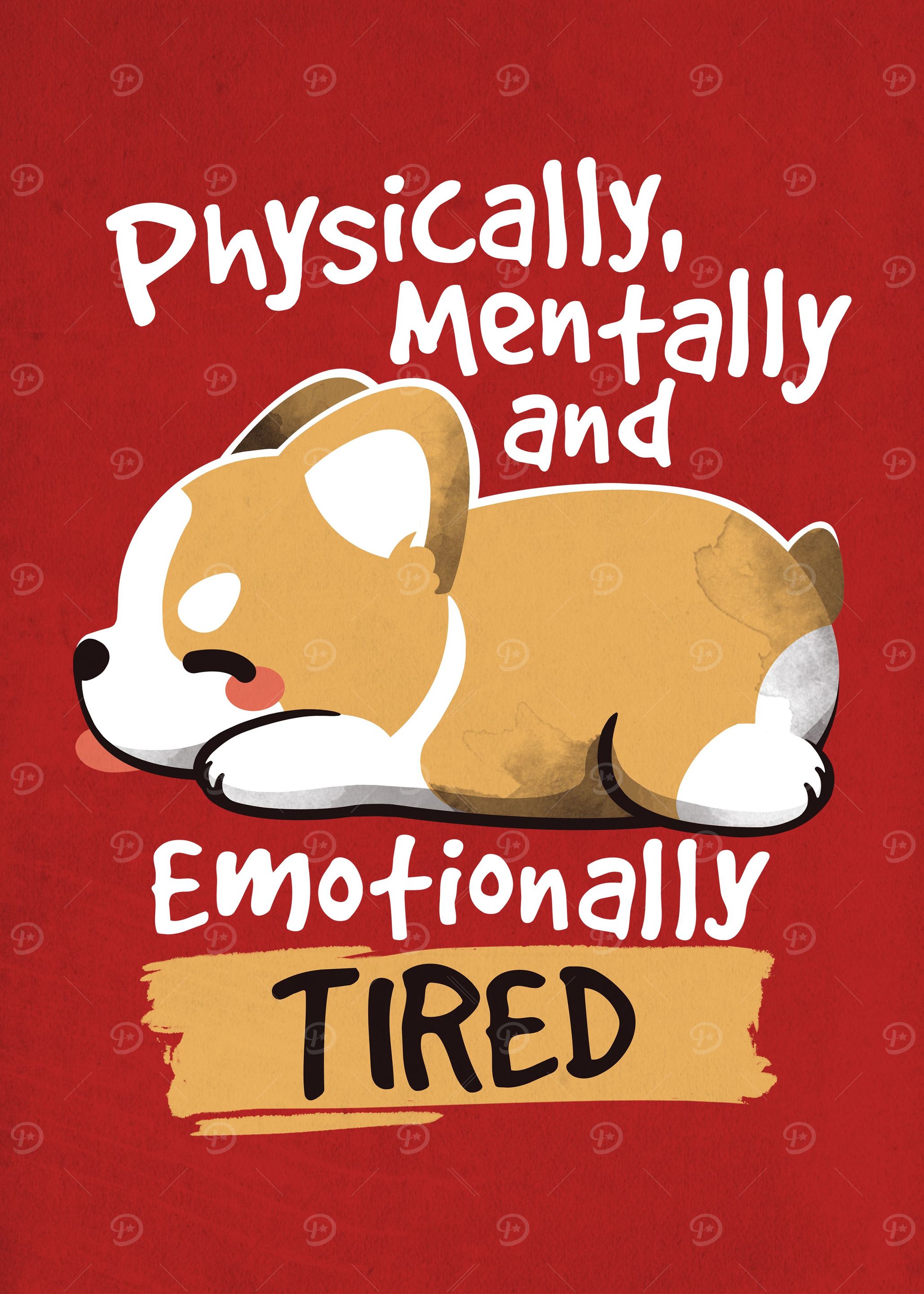 Tired corgi