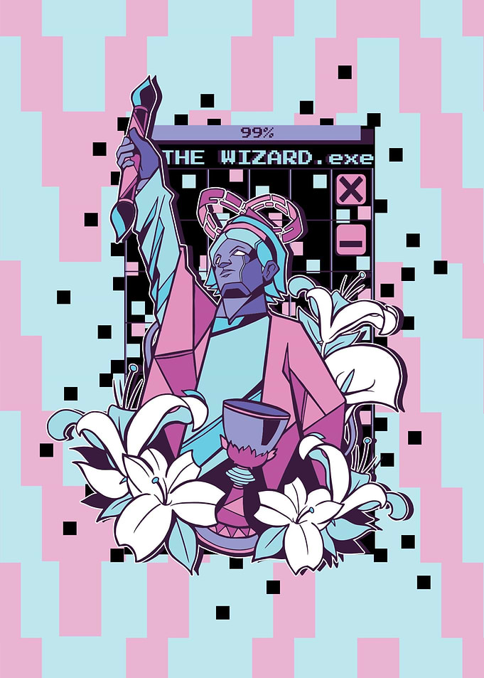 Vaporwave Tarot Card
