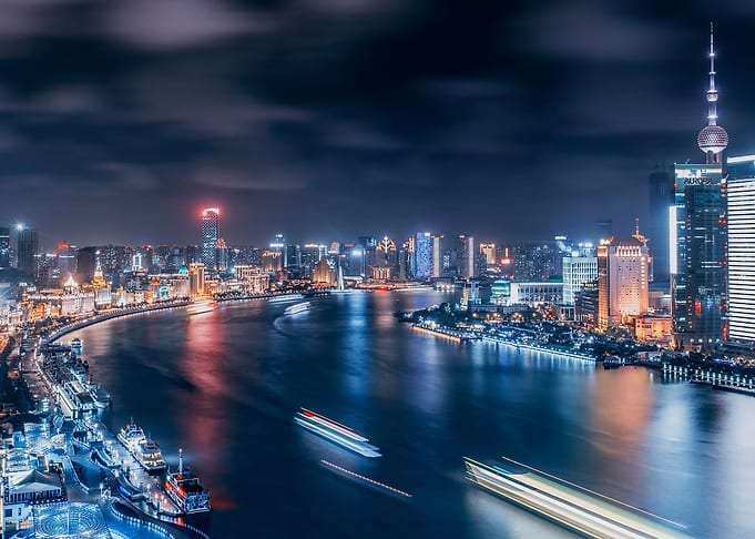 Shanghai China City Night