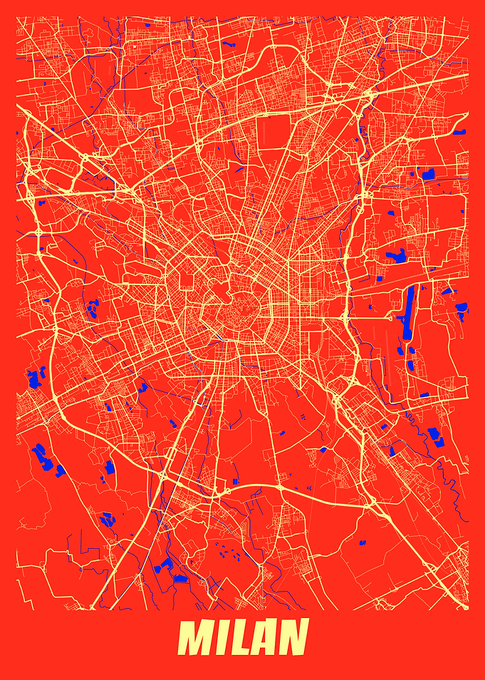 Milan Retro City Map