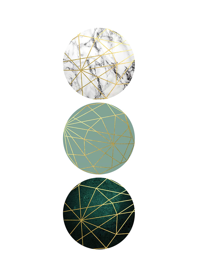 Emerald green circles