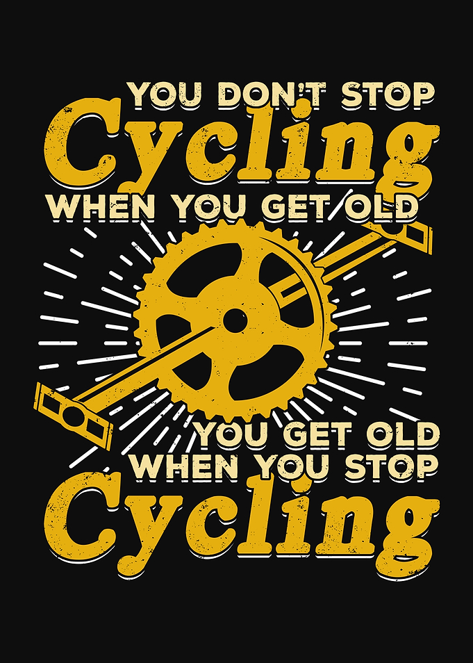 Cycling Old Woman Man