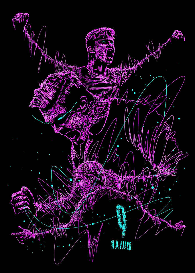 Scribble Art Erlinghaaland