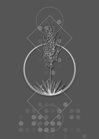 Gray Geometric Flower