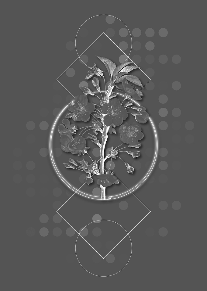 Moody Gray Geometric Pear
