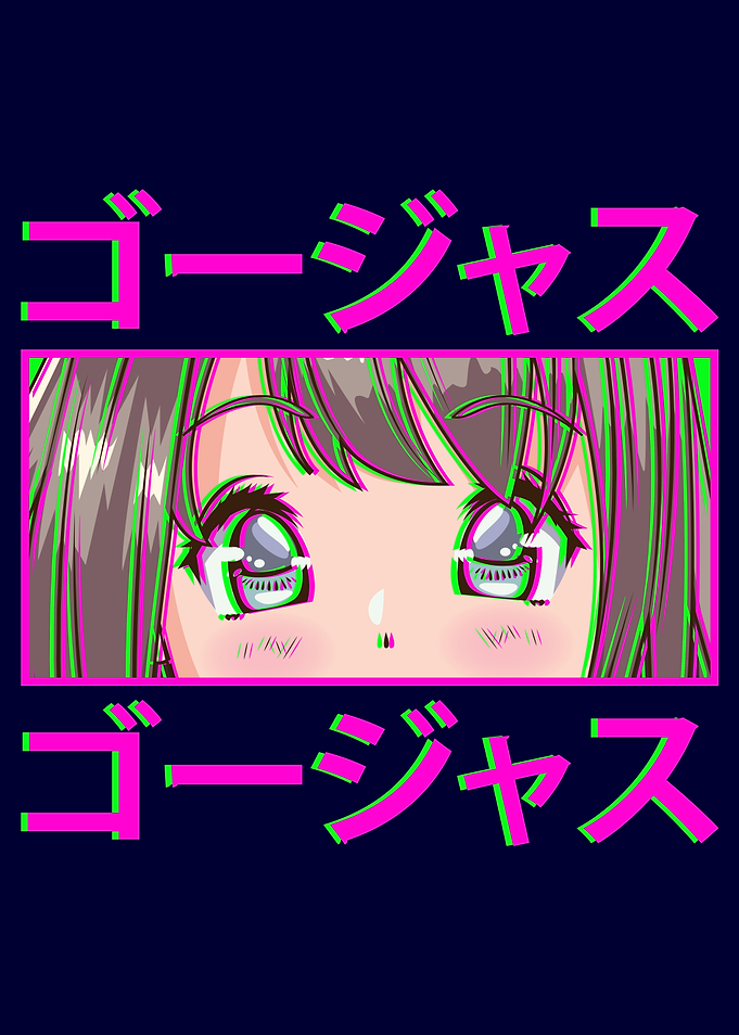 Anime Girl Kanji Letters