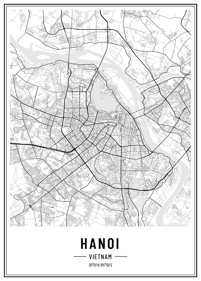 Hanoi vietnam streetmap