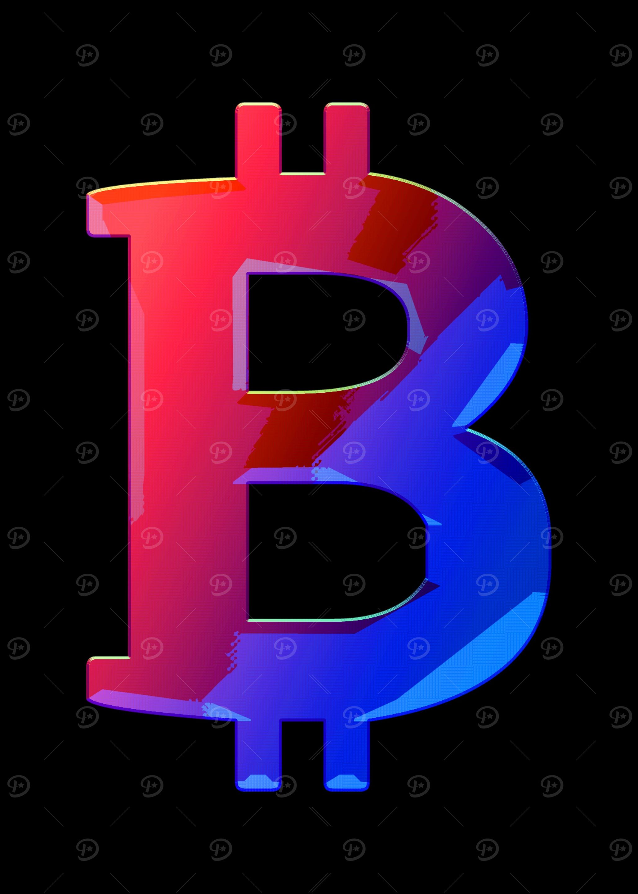 Colorful Bitcoin Symbol