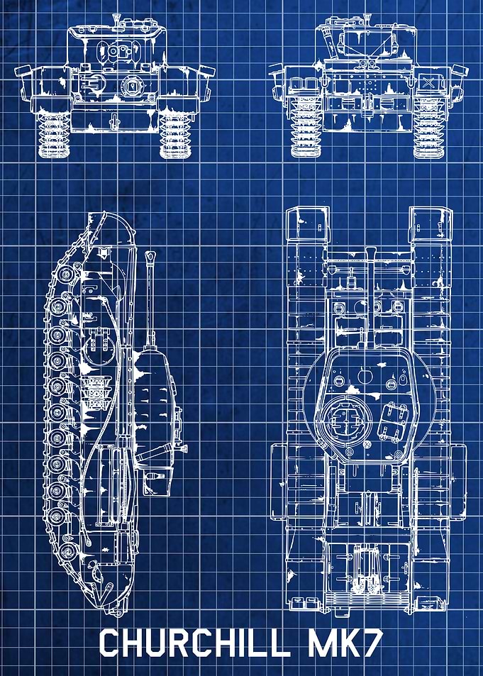 Blueprint of Churchill Mk7