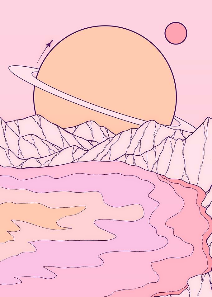 The pink planet lake