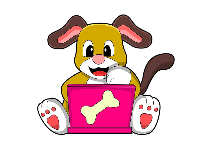 Dog Laptop Bone