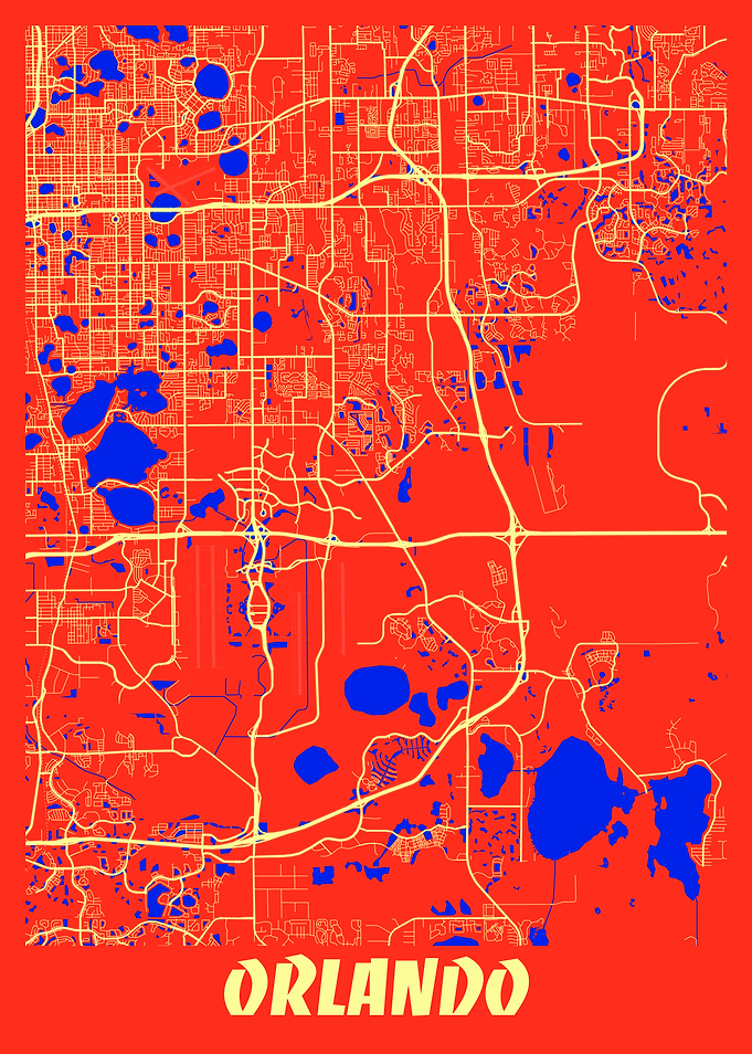 Orlando Retro City Map