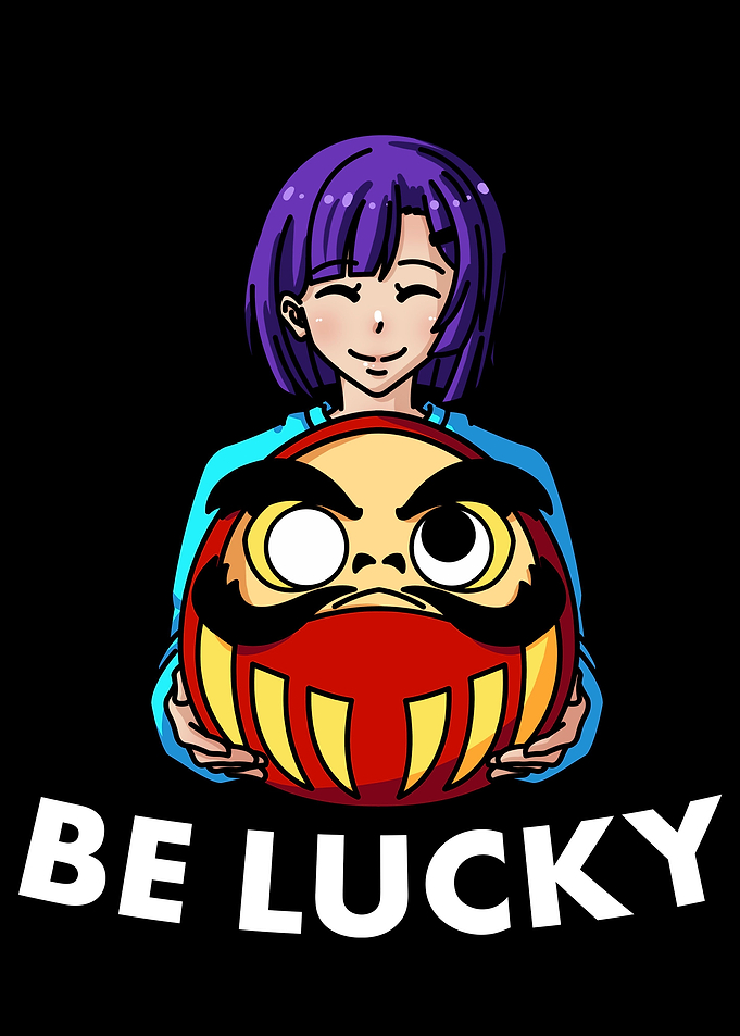 Anime Girl Daruma Be Lucky