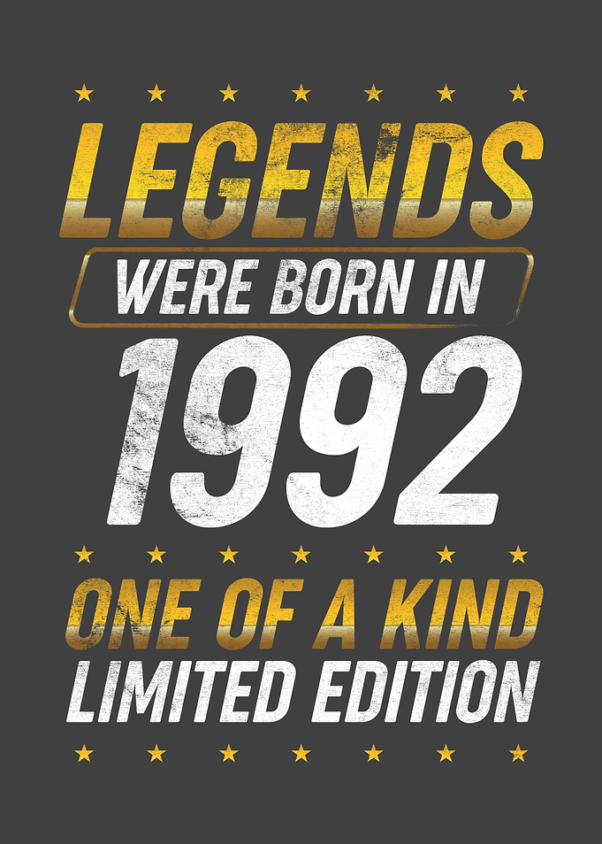 Legends were born in 1992