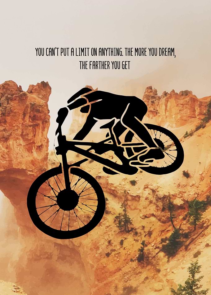 Mountain Biker Wall Decor