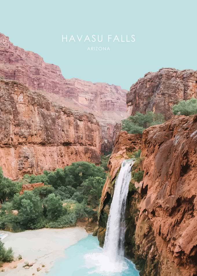 Havasu Falls Arizona Art