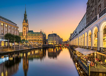 Hamburg Germany City Night