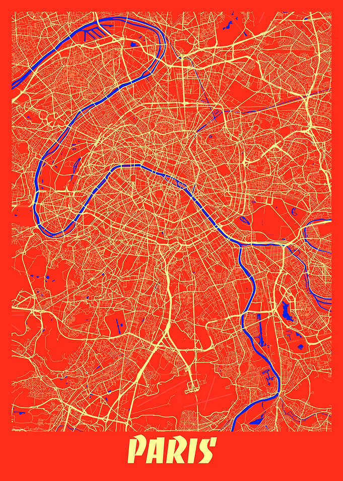 Paris Retro City Map