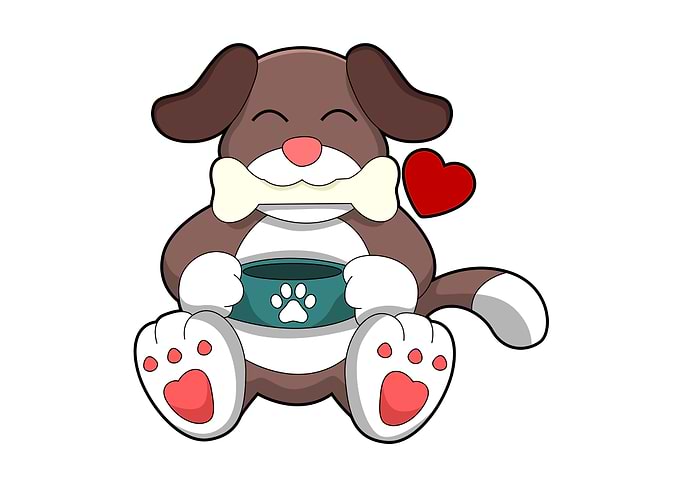 Dog Bone Love Heart