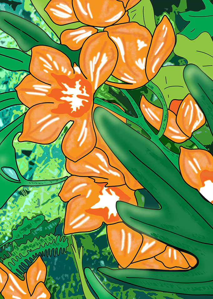 Orange flowers