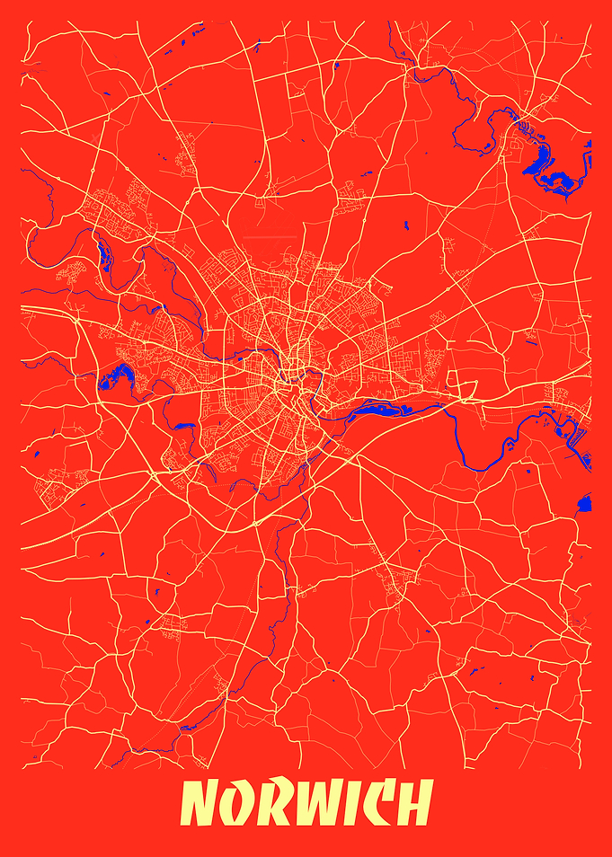 Norwich Retro City Map