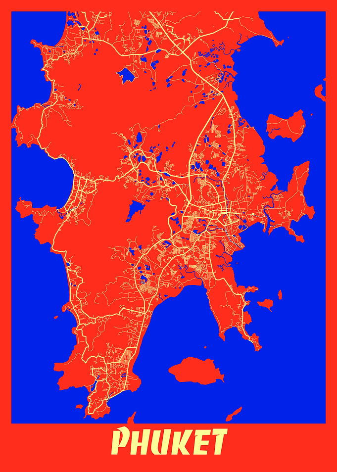 Phuket Retro City Map