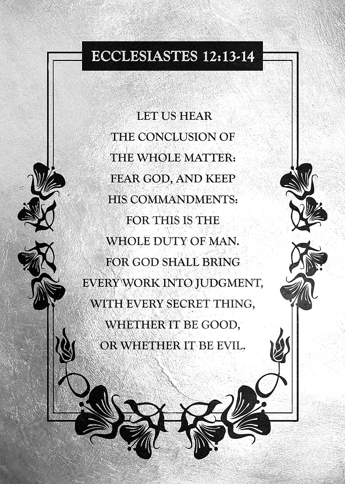 Ecclesiastes 12 13 14