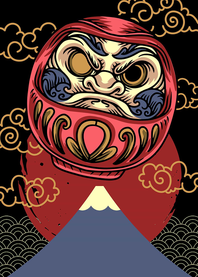 Daruma Doll Mt Fuji