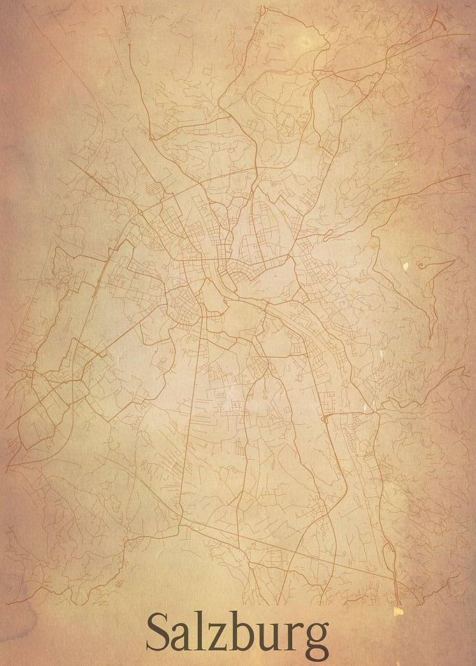 Salzburg Austria City Map