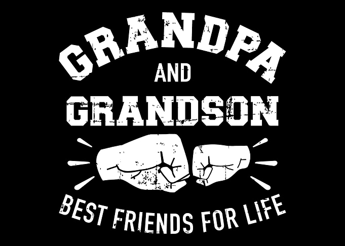 Grandpa and grandson frien