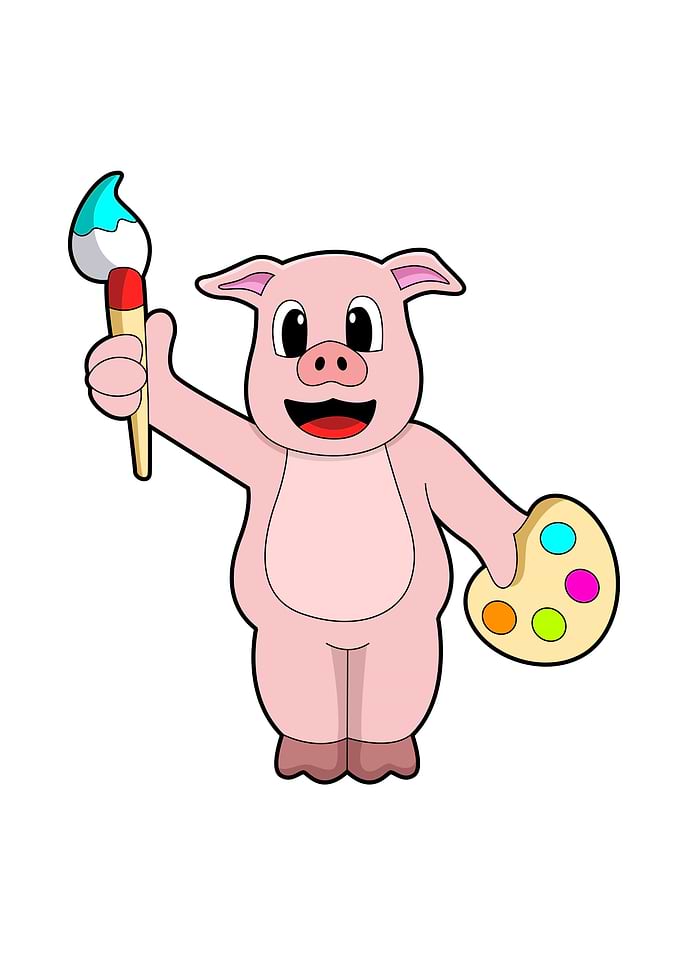 Pig Painter Brush Colour