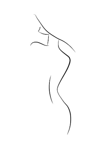Nude woman line Art