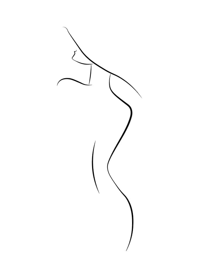 Nude woman line Art