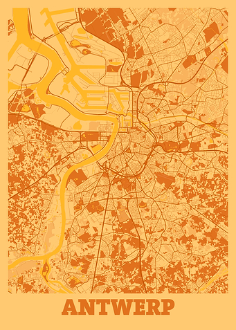 Antwerp Sunset City Map