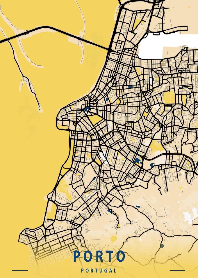 Porto Portugal City Map