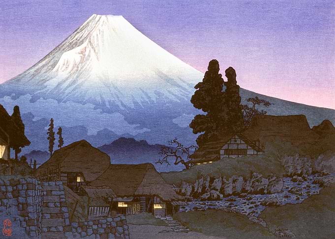 Fuji and Pink Sky