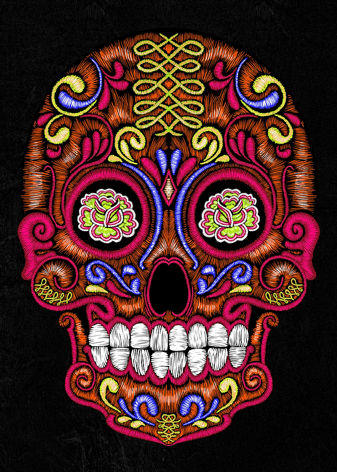 mexican stitch skull
