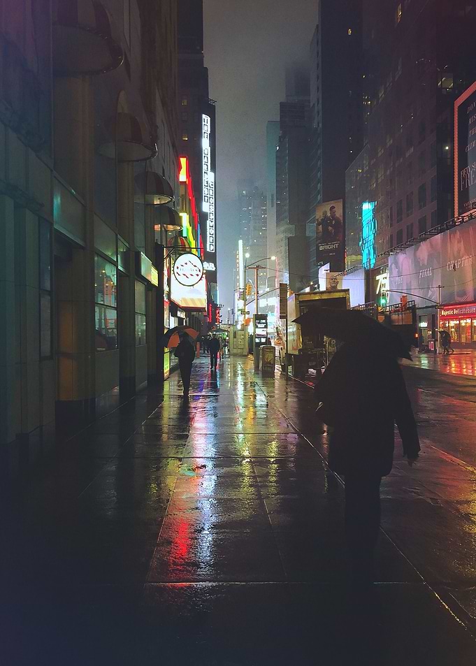 Rainy day night