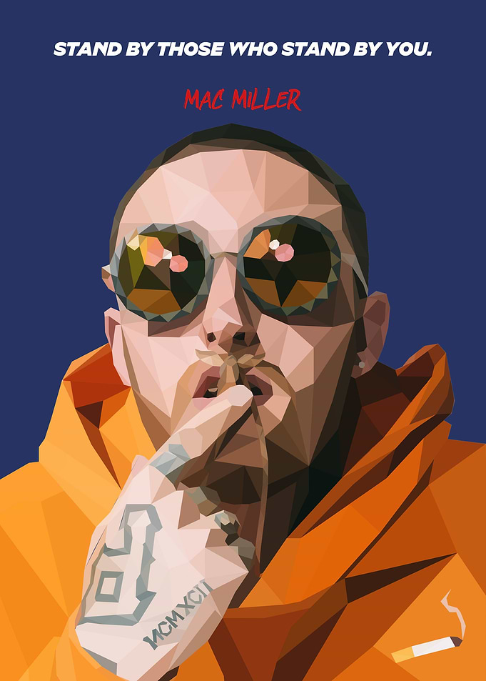 Mac Miller Geometric Art
