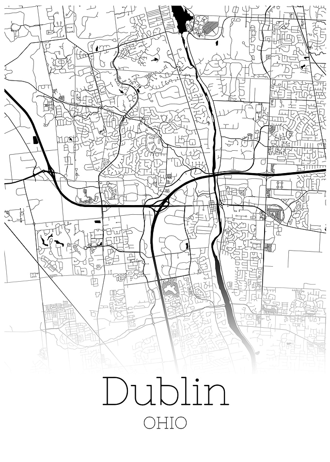 Dublin Ohio city map