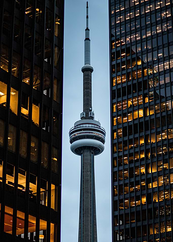 Towering with skyscrapers