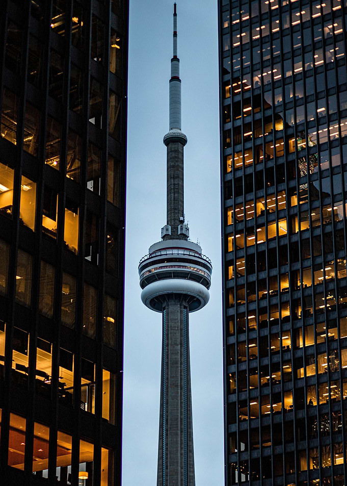 Towering with skyscrapers