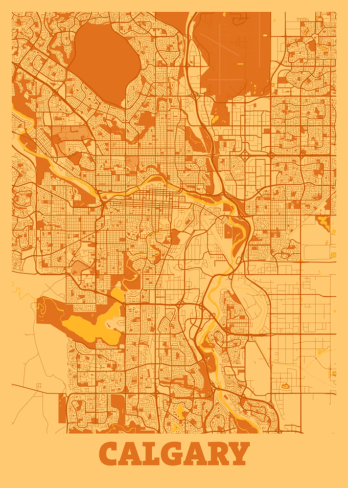 Calgary Sunset City Map