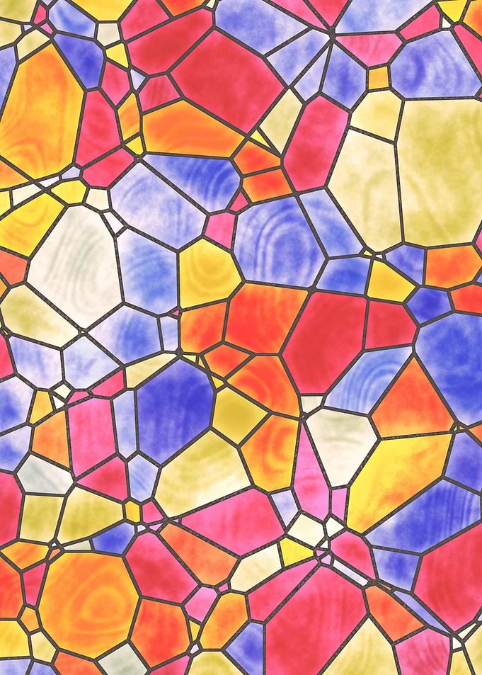 Glass mosaic abstract ligh