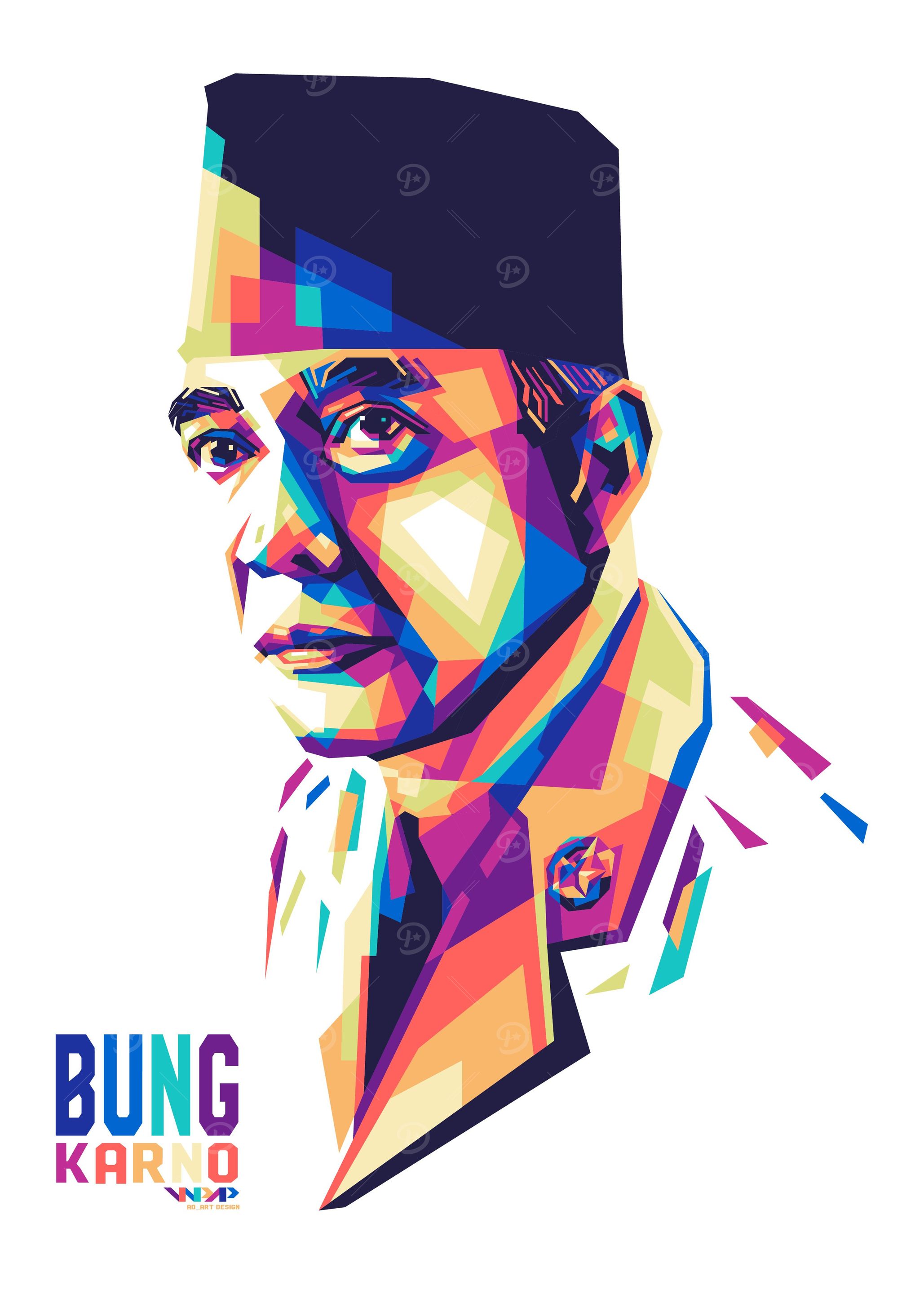 Soekarno In WPAP Style