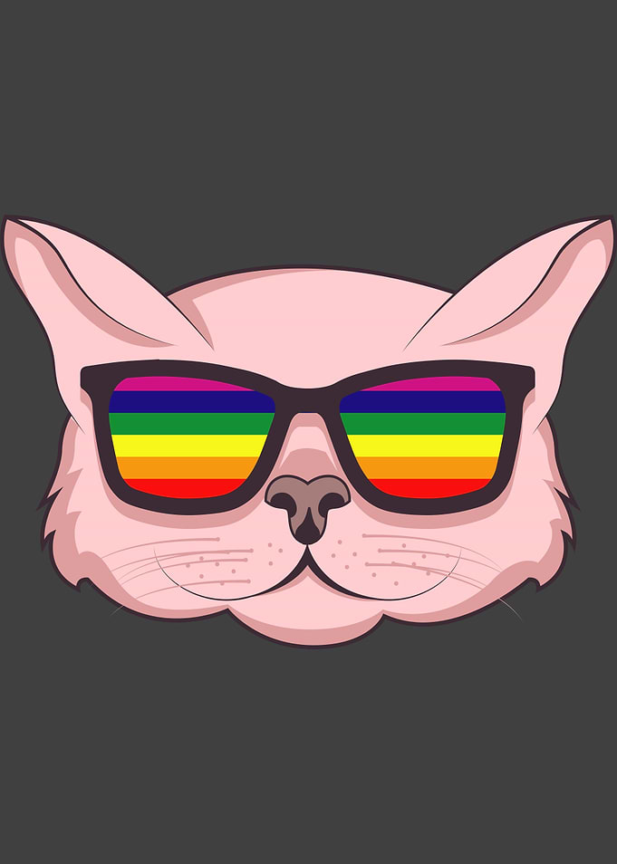 LGBT Cat With Sunglasses