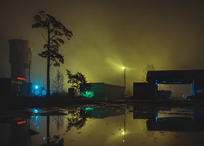 Lights in the fog